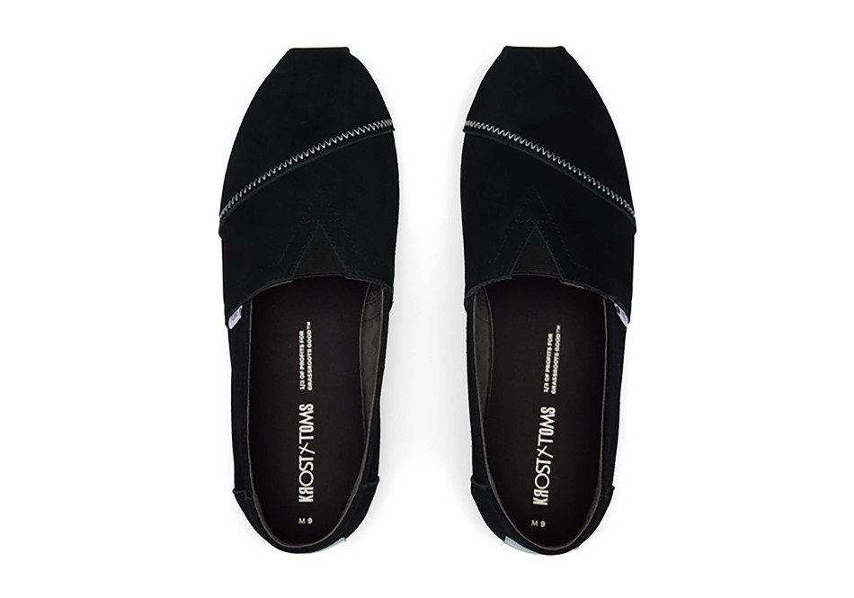 Toms Toms X Krost Alpargata σουέντ μαύρο