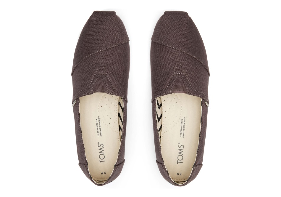 Alpargata ανακυκλωμένο βαμβακερό καμβά Toms στάχτη