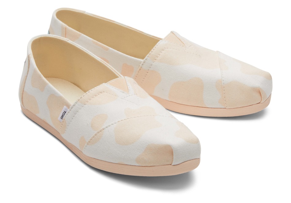 Toms Alpargata Cow Cow Print ανοιχτό ροδάκινο