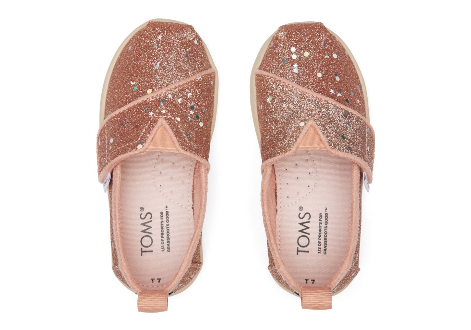Toms Glitter Alpargata ροζ χρυσό