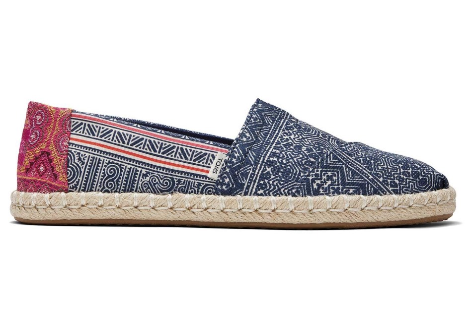 Toms Hmong Indigo λουλουδάτο σχοινί εσπαντρίγια Indigo