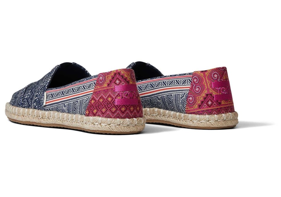 Toms Hmong Indigo λουλουδάτο σχοινί εσπαντρίγια Indigo