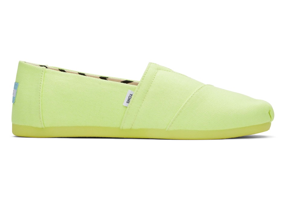 Toms Alpargata νέον κίτρινο ανακυκλωμένο βαμβακερό καμβά νέον κίτρινο