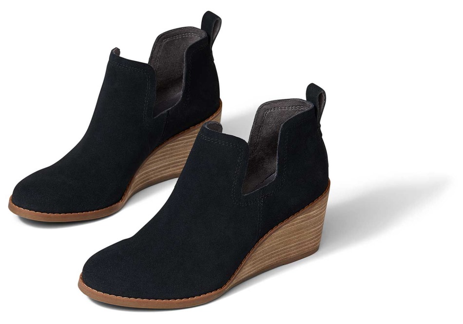 Toms Kallie Wedge μποτάκι μαύρο