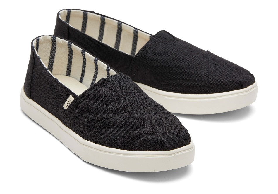 Toms Alpargata Cupsole Slip σε μαύρο