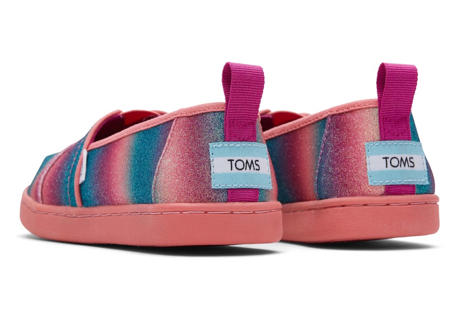 Toms νεανική αλπαργάτα γκλίτερ ροζ ντεγκραντέ