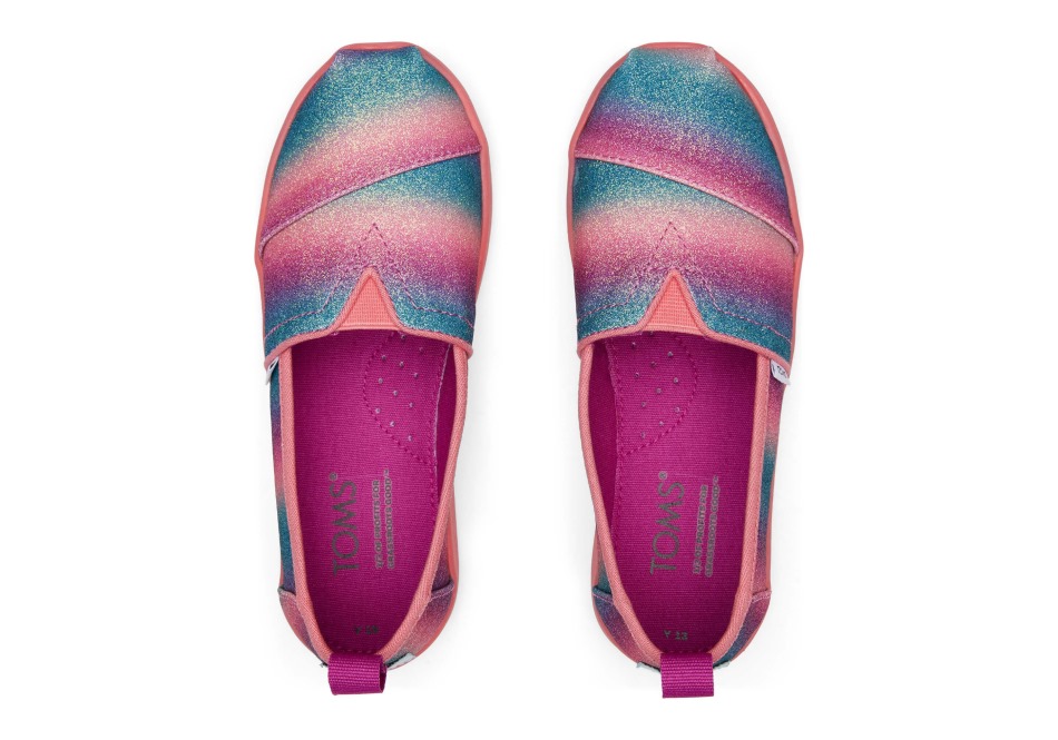 Toms νεανική αλπαργάτα γκλίτερ ροζ ντεγκραντέ