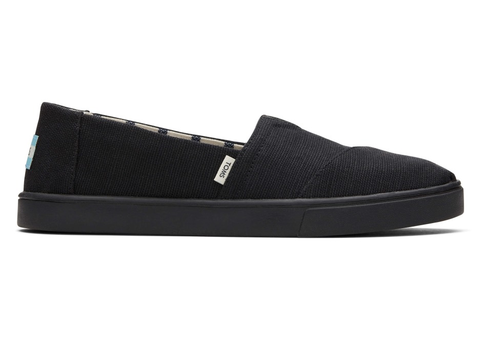 Toms Alpargata Cupsole Slip σε μαύρο σε μαύρο