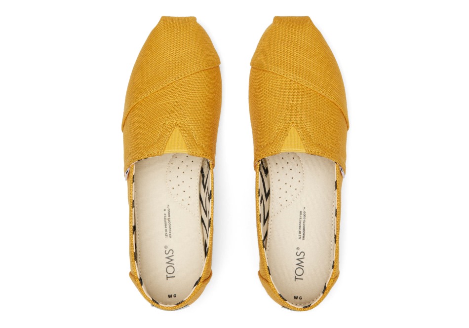 Toms Alpargata κληρονομιά καμβάς χρυσοκίτρινο