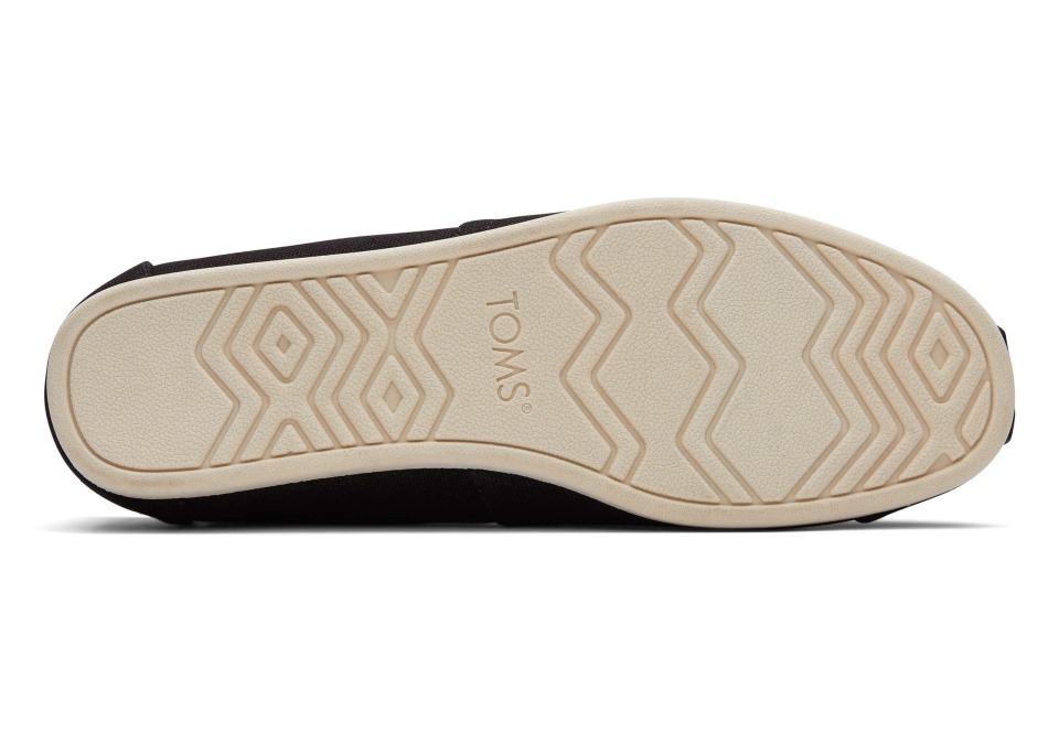 Alpargata από ανακυκλωμένο βαμβακερό καμβά μαύρο τομές