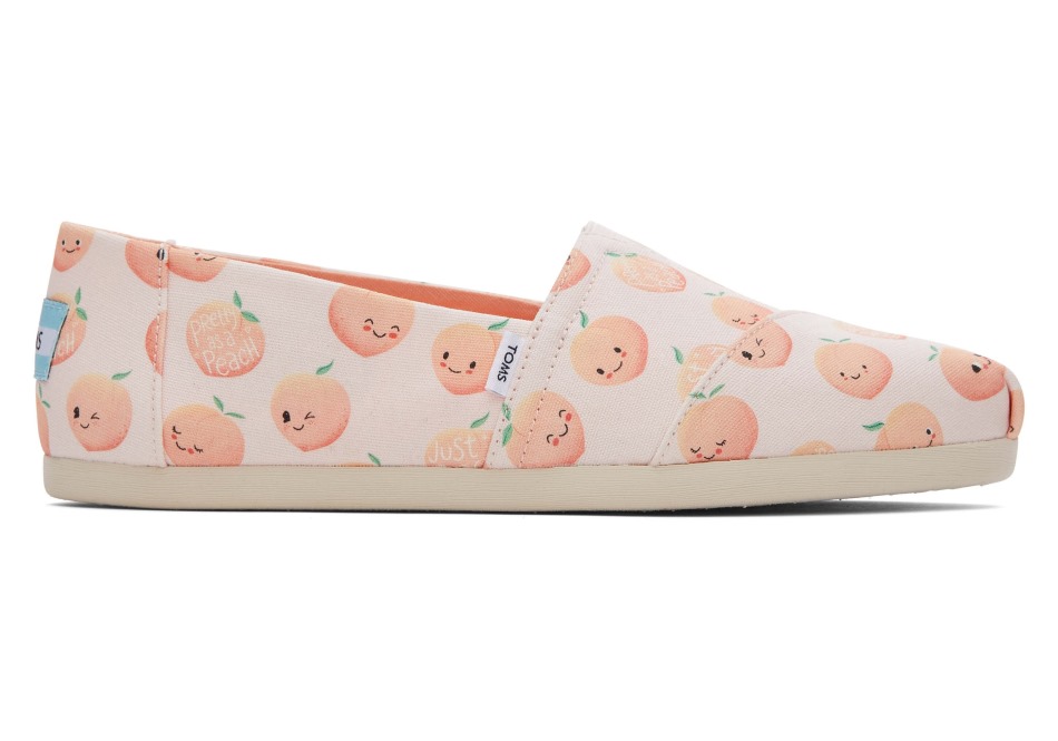 Toms Alpargata χαρτί πηγή ροδάκινο