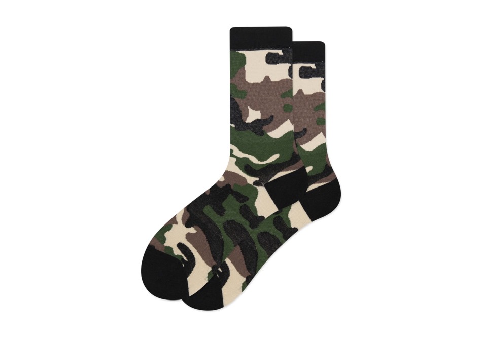 Toms ελαφριές κάλτσες πληρώματος Camo Black Camo