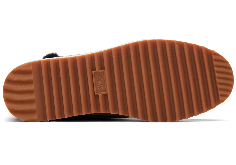 μαύρη δερμάτινη μπότα Toms Makenna