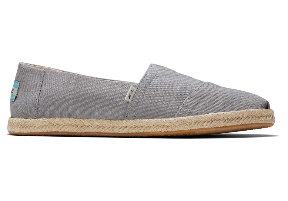 Toms Espadrille Alpargata ψιλόβροχο γκρι Slubby