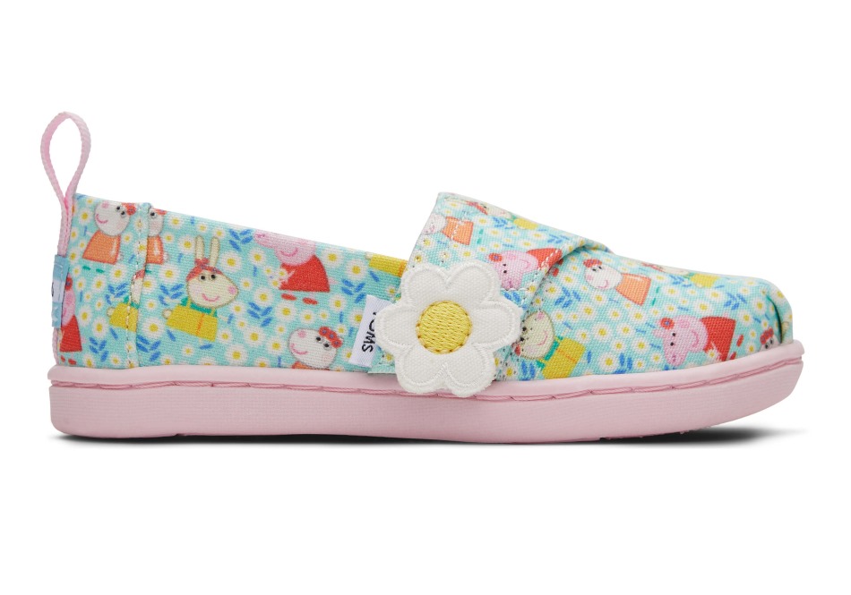 Toms Toms X Peppa Pig μικροσκοπικό Alpargata ανοιχτό νεφρίτη