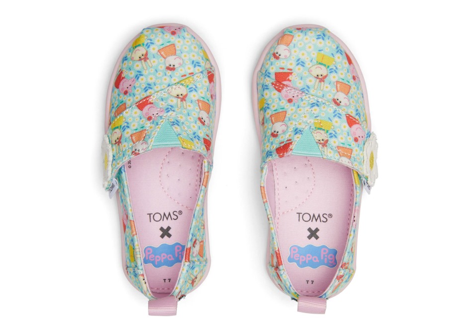 Toms Toms X Peppa Pig μικροσκοπικό Alpargata ανοιχτό νεφρίτη