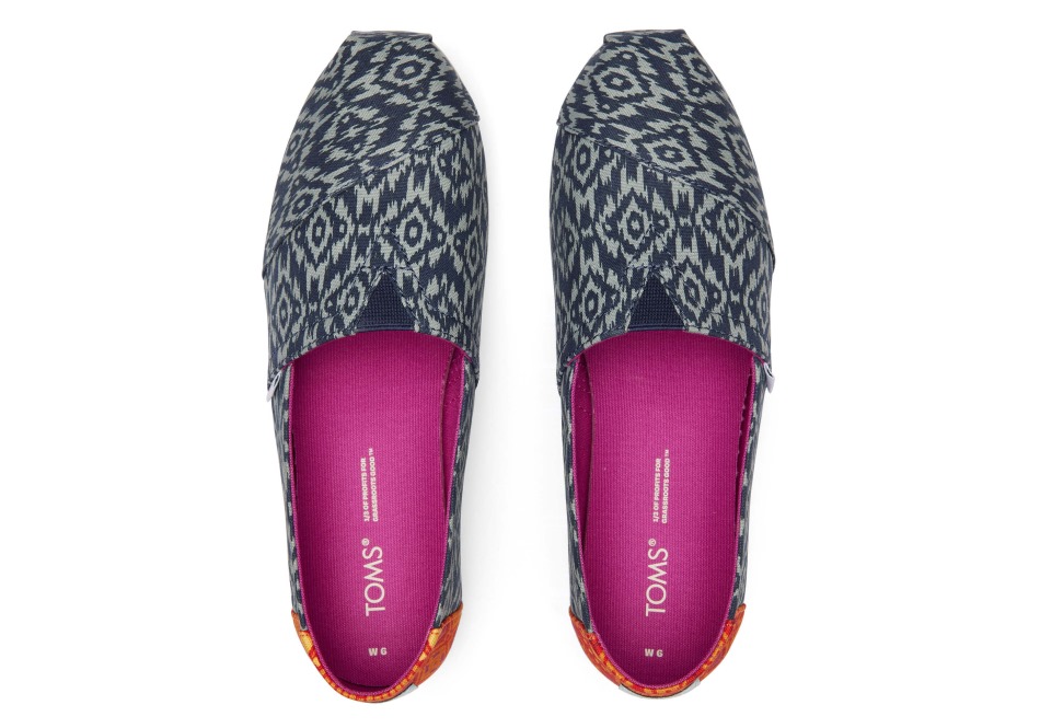 Toms εσπαντρίγιες Ikat διαμάντια Ikat Navy