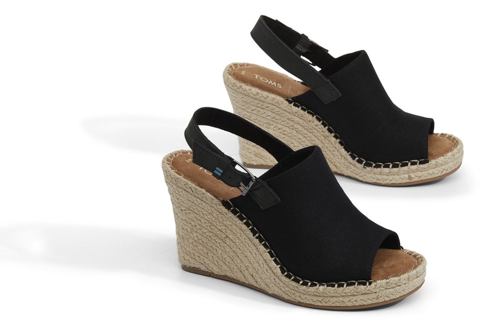 Toms Monica Wedge τακούνι μαύρο