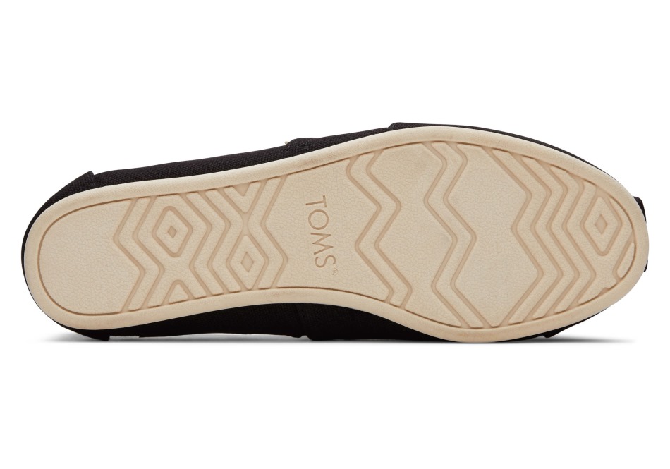 Toms Alpargata ανακυκλωμένος βαμβακερός καμβάς μαύρος