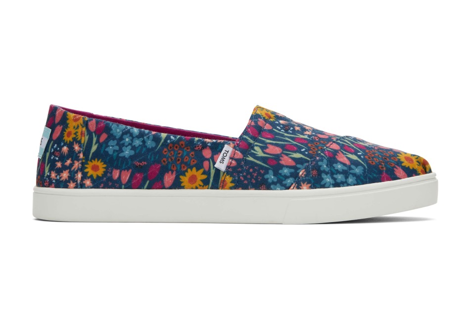 Toms Alpargata Cupsole Slip σε Navy Floral