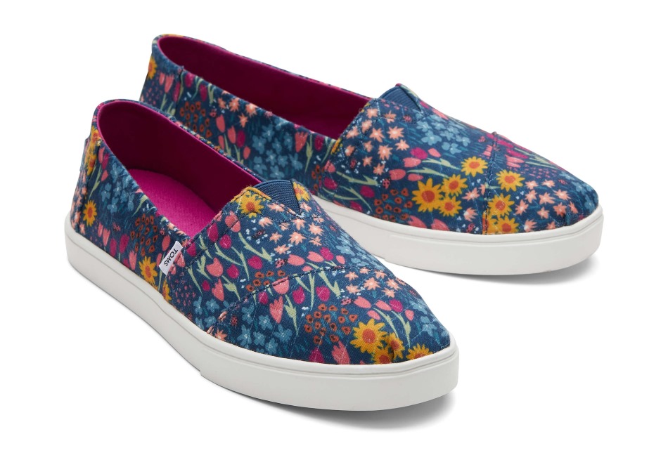 Toms Alpargata Cupsole Slip σε Navy Floral