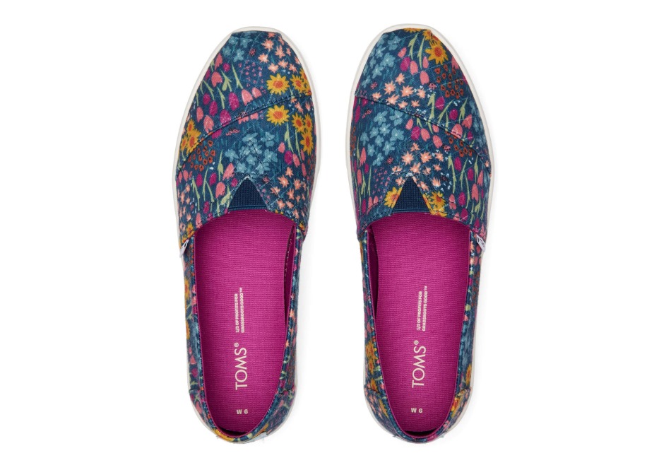 Toms Alpargata Cupsole Slip σε Navy Floral