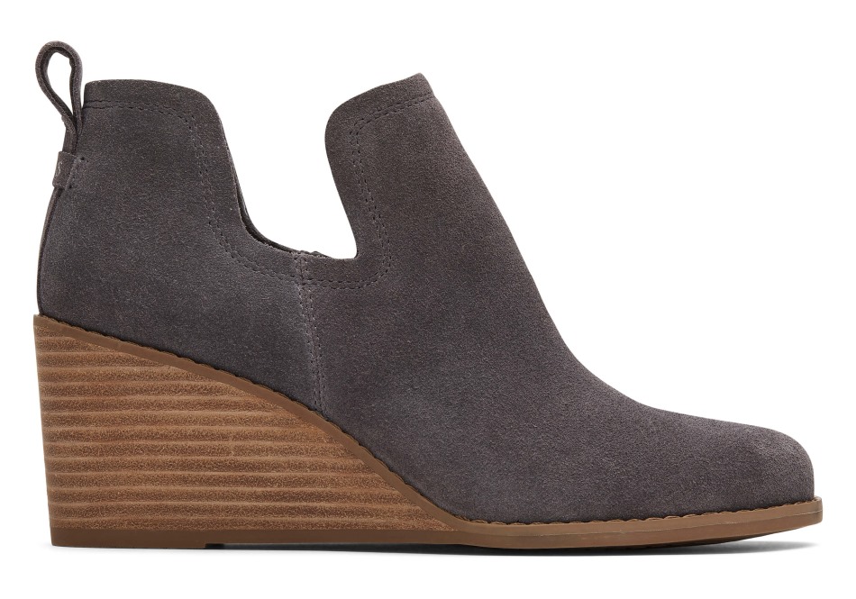 Toms Kallie Wedge Bootie πεζοδρόμιο γκρι