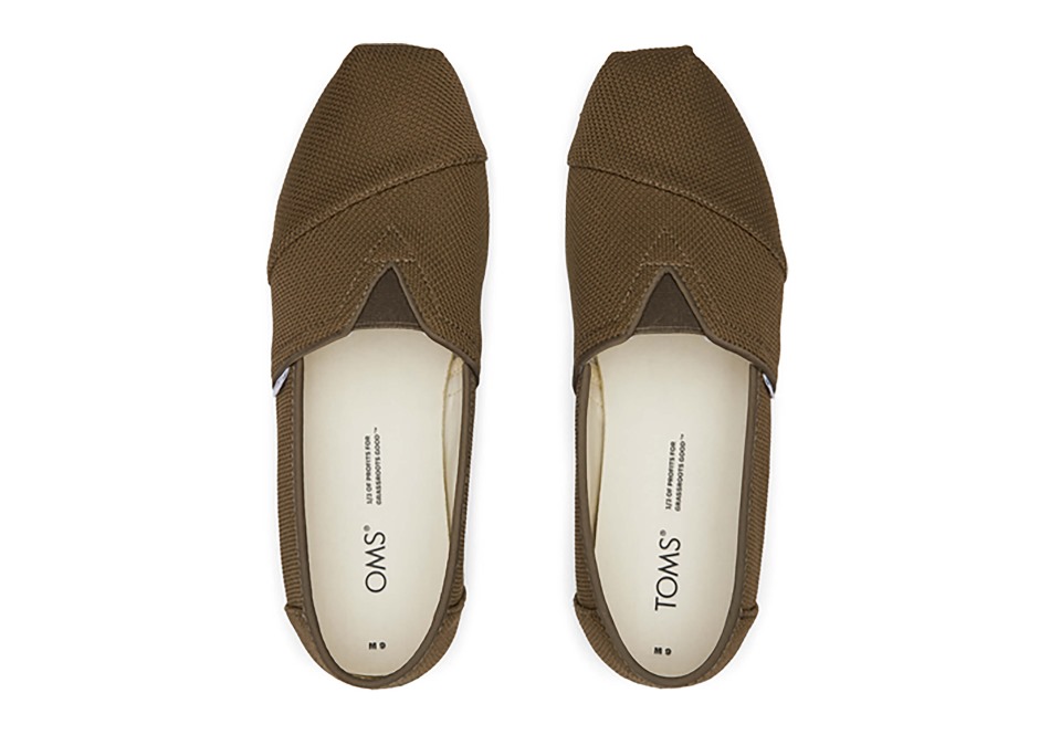 Toms Alpargata Repreve δεμένη σκούρα ελιά