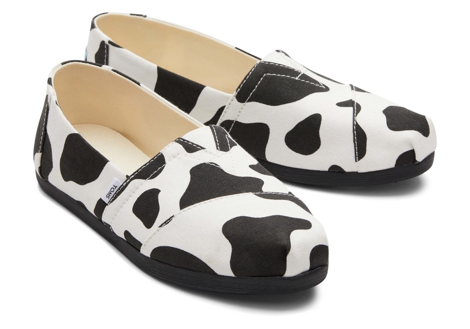 Toms Alpargata Cow Cow Print μαύρο