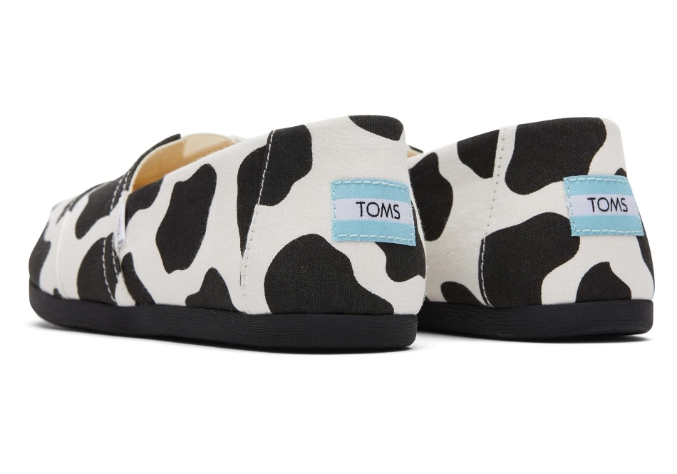 Toms Alpargata Cow Cow Print μαύρο