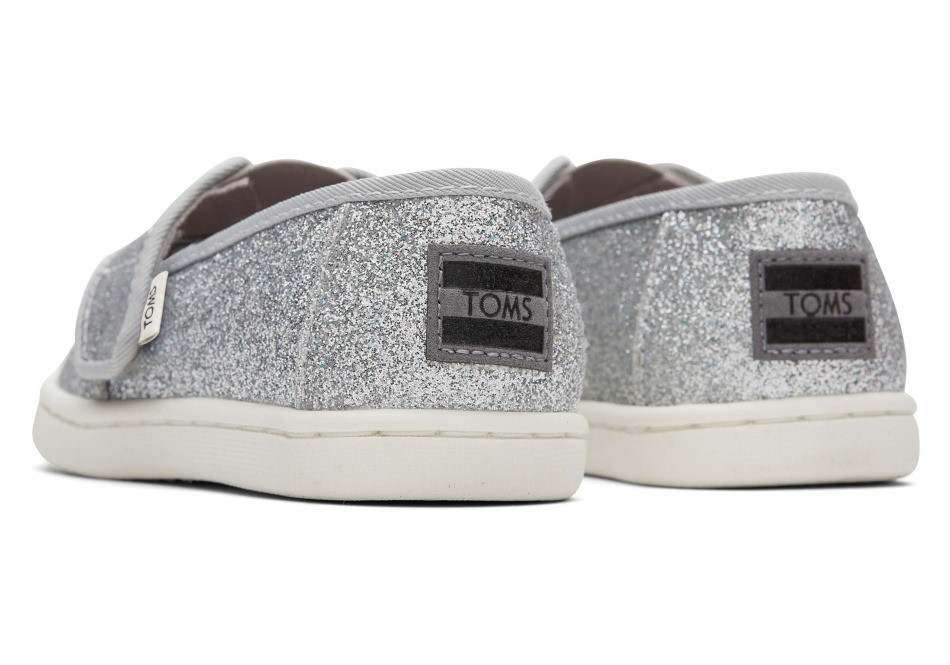 Toms Glitter Alpargata ασημί ιριδίζον